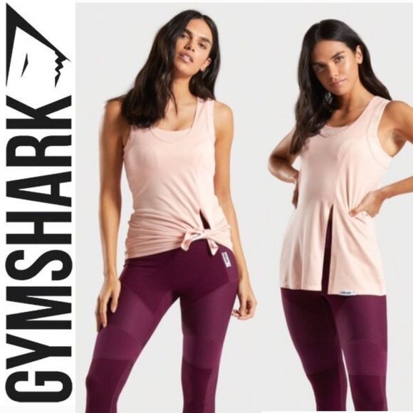 Gymshark TRUE TEXTURE Split Tie Pastel VEST Tank Top S Workout Yoga Gym Golf - Picture 4 of 13